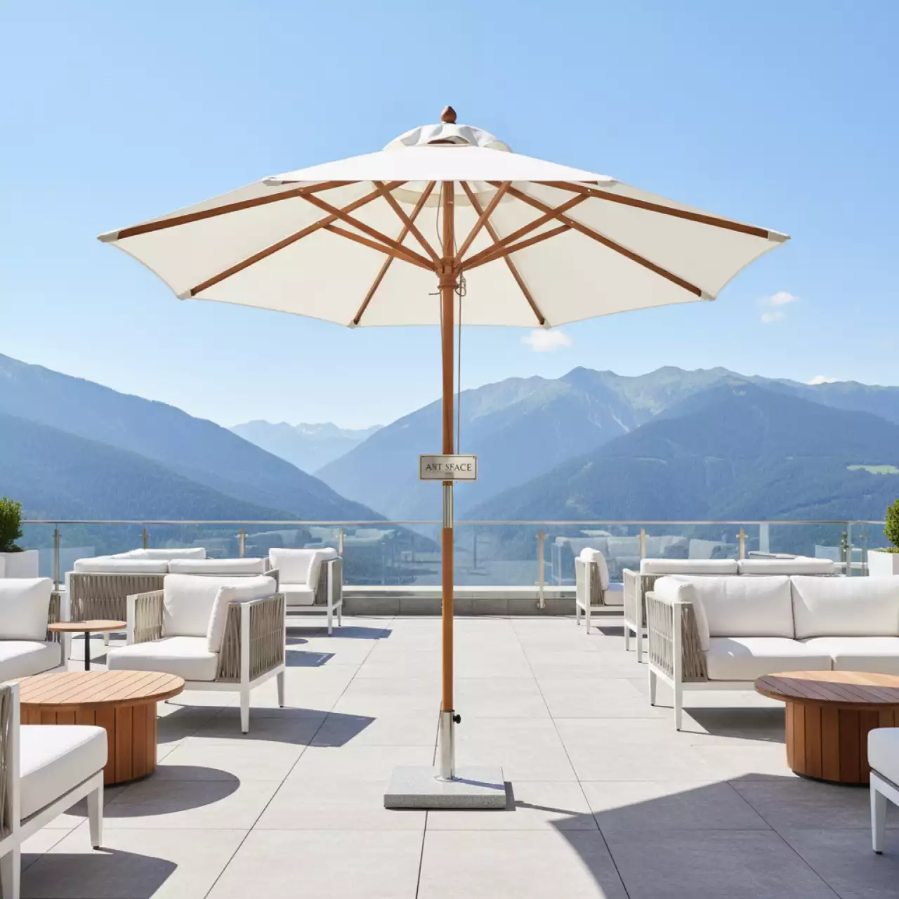 Аренда Зонт пляжный профессиональный Lotus pagoda 2,4 м в Rixos Krasnaya Polyana — ART SPACE