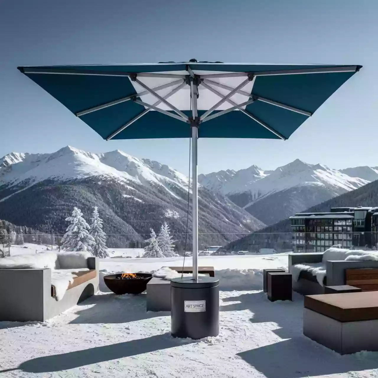 Аренда Зонт пляжный профессиональный Matisse Ø2 м в Поляна 1389 Отель и Спа — ART SPACE