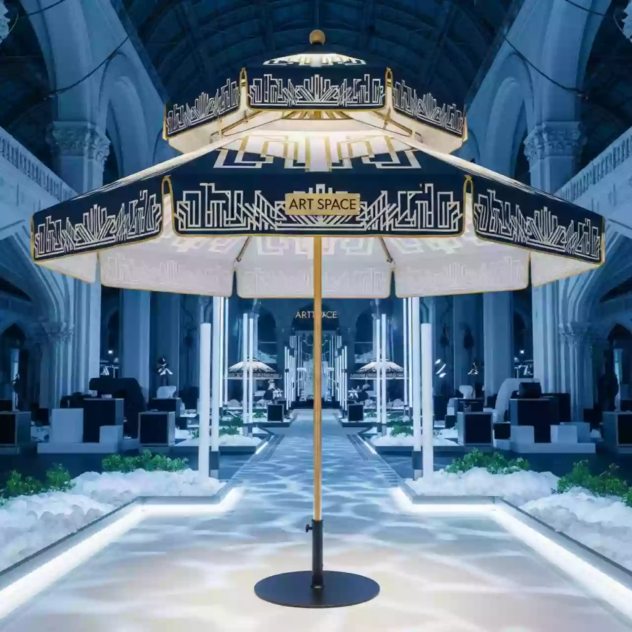 Аренда Зонт пляжный профессиональный Pagoda 2,4 м в ледовом дворце «Большой» — ART SPACE