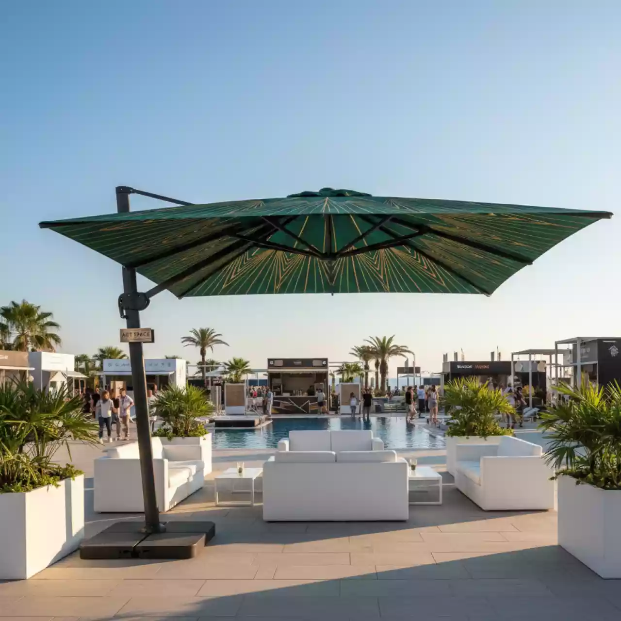 Аренда Зонт профессиональный 3х3 м Pompei Braccio в Novotel Resort — ART SPACE