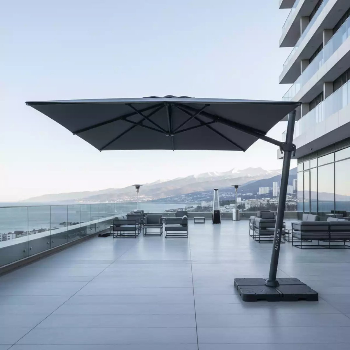 Аренда Зонт профессиональный 3х4 м Banana Plus в Grand Karat Sochi — ART SPACE