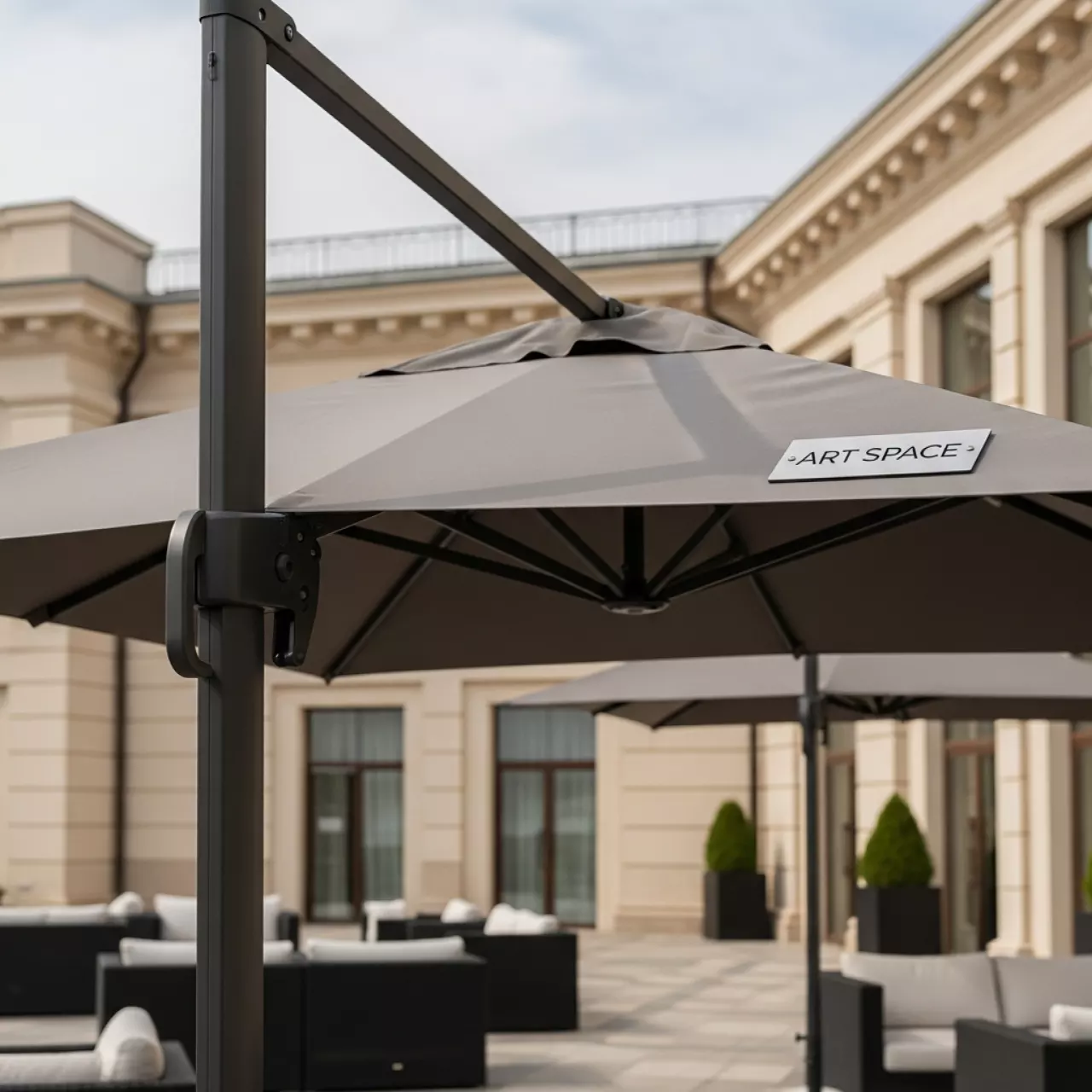 Аренда Зонт профессиональный 3х4 м Napoli Braccio в МФК «Горный» — ART SPACE