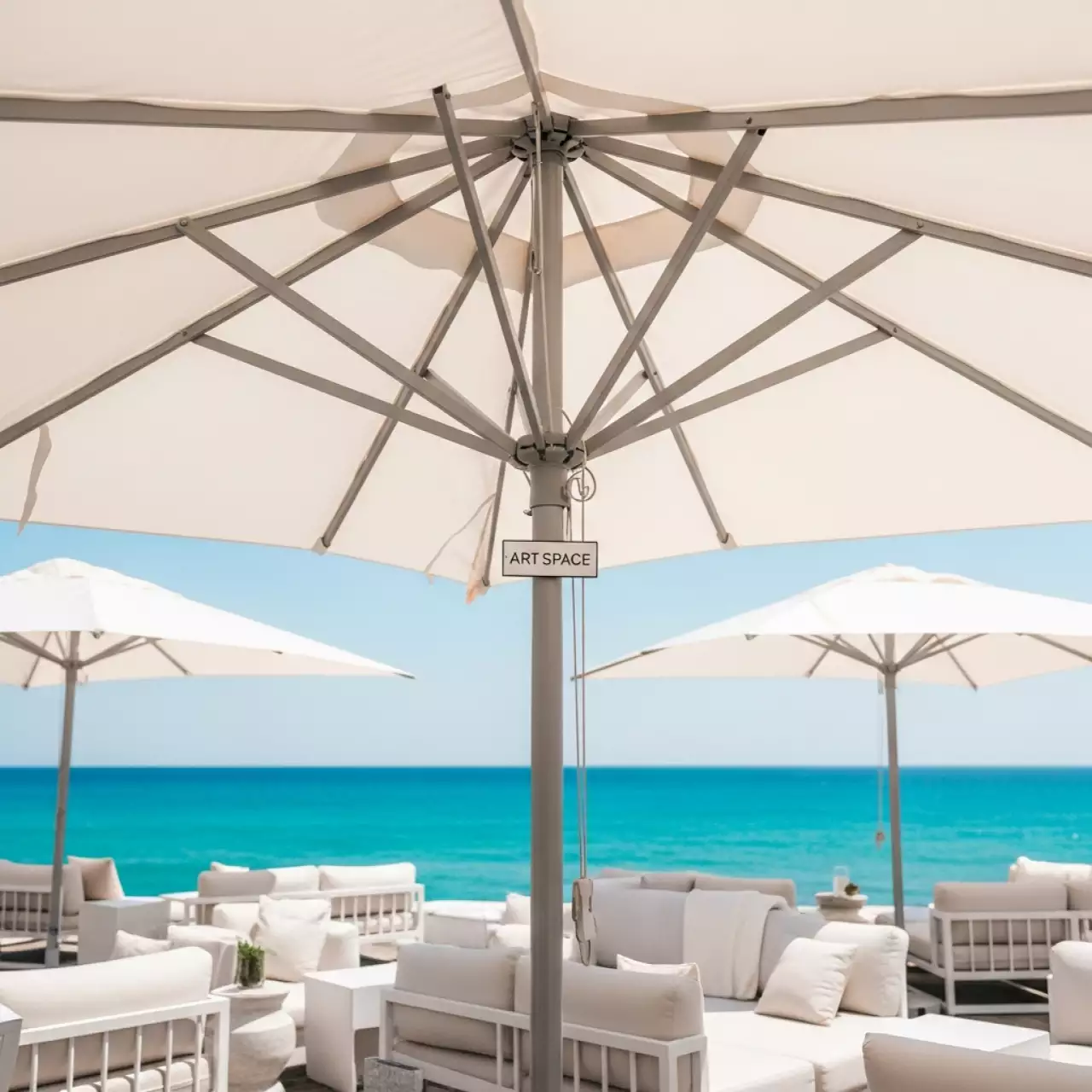 Аренда Зонт профессиональный Amarcord 3х3 м на пляжных клубах Хосты — ART SPACE