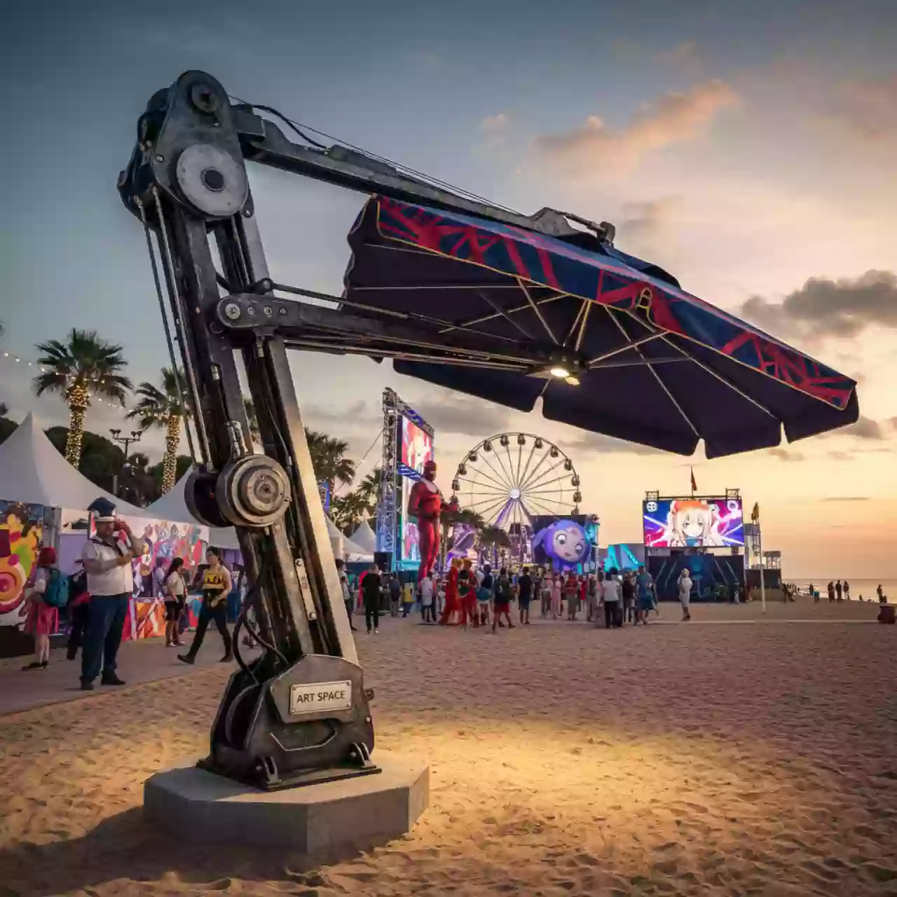 Аренда Зонт профессиональный Arco 4х4 м в пляжном комплексе VinoGrad — ART SPACE