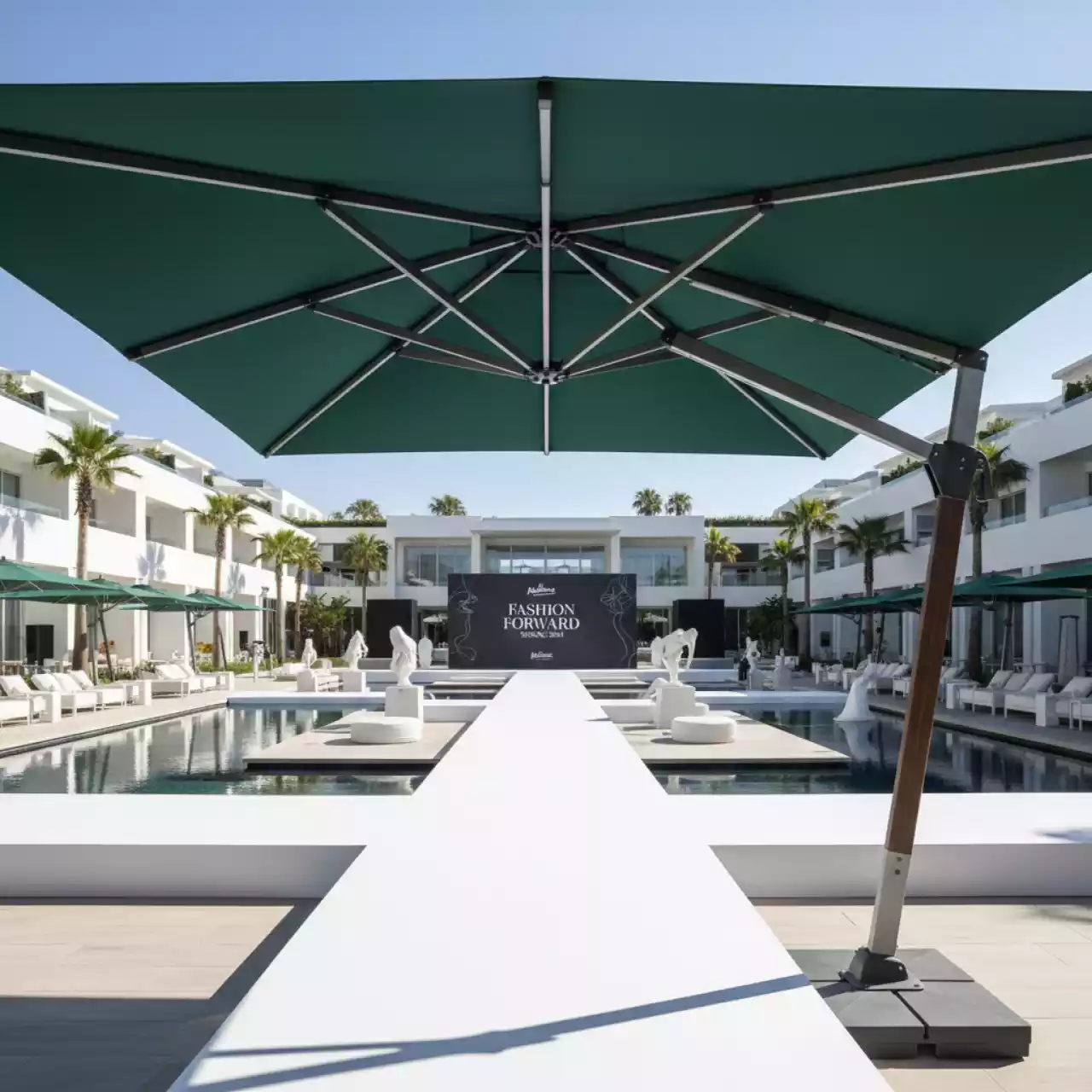 Аренда Зонт профессиональный Avocado 3,5х3,5 м в Radisson Collection Paradise — ART SPACE