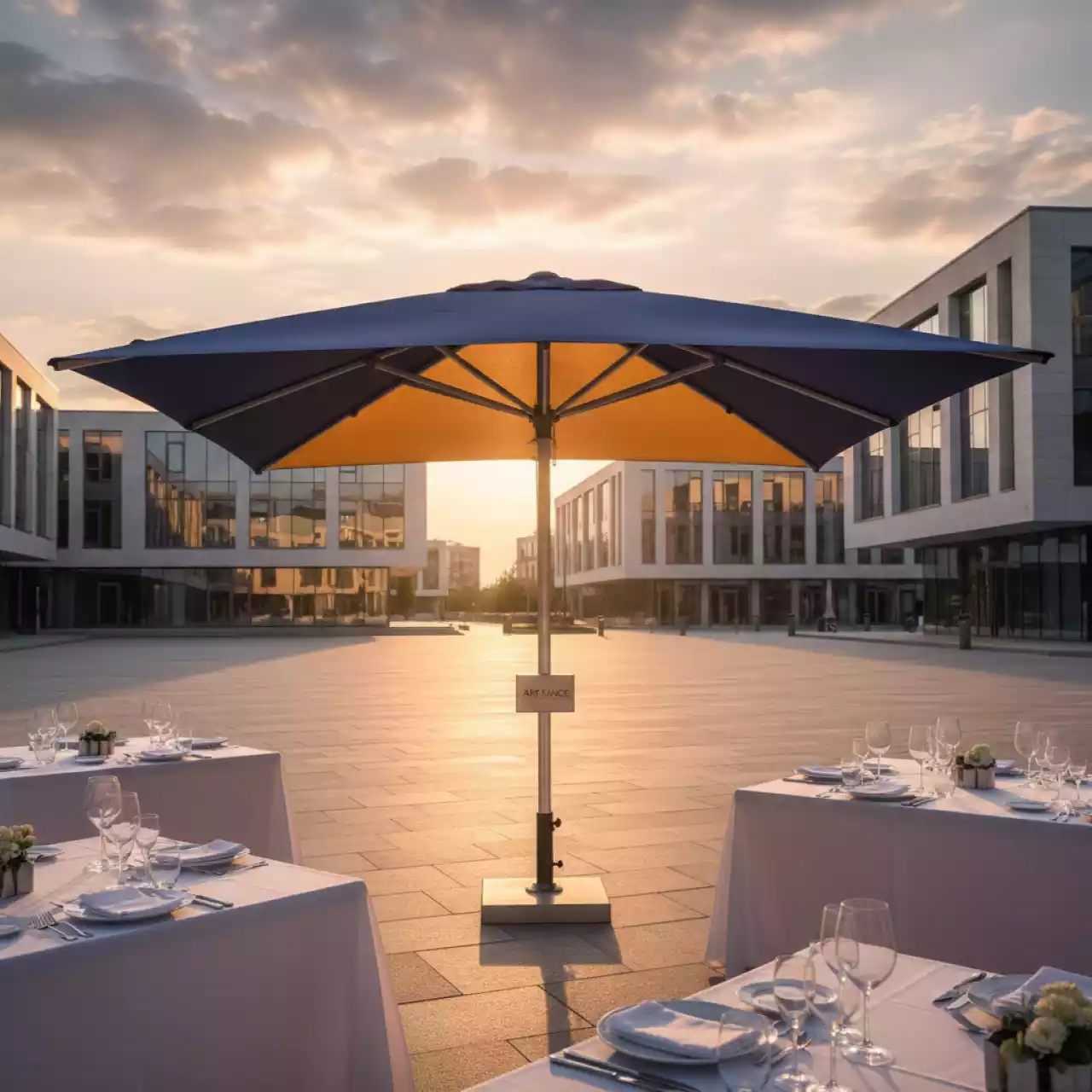 Аренда Зонт профессиональный Avocado Clips диаметром 3 м на Медальной площади — ART SPACE