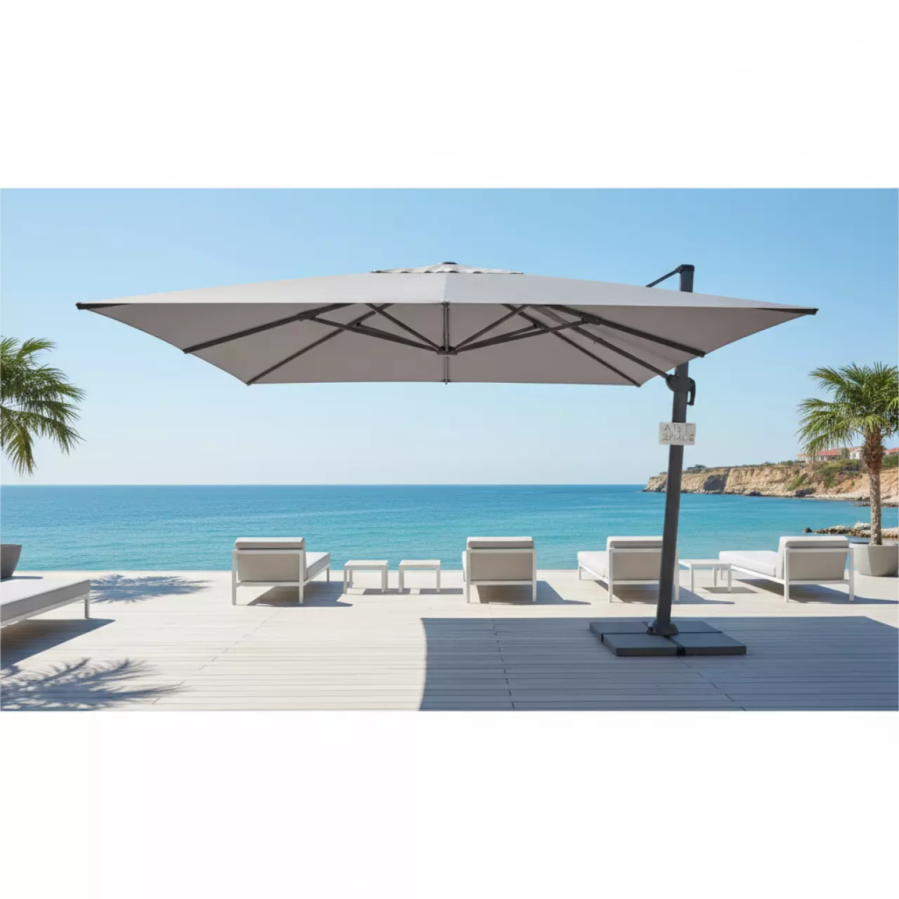 Аренда Зонт профессиональный Banana Plus 3х4 м на пляже «Ривьера» — ART SPACE