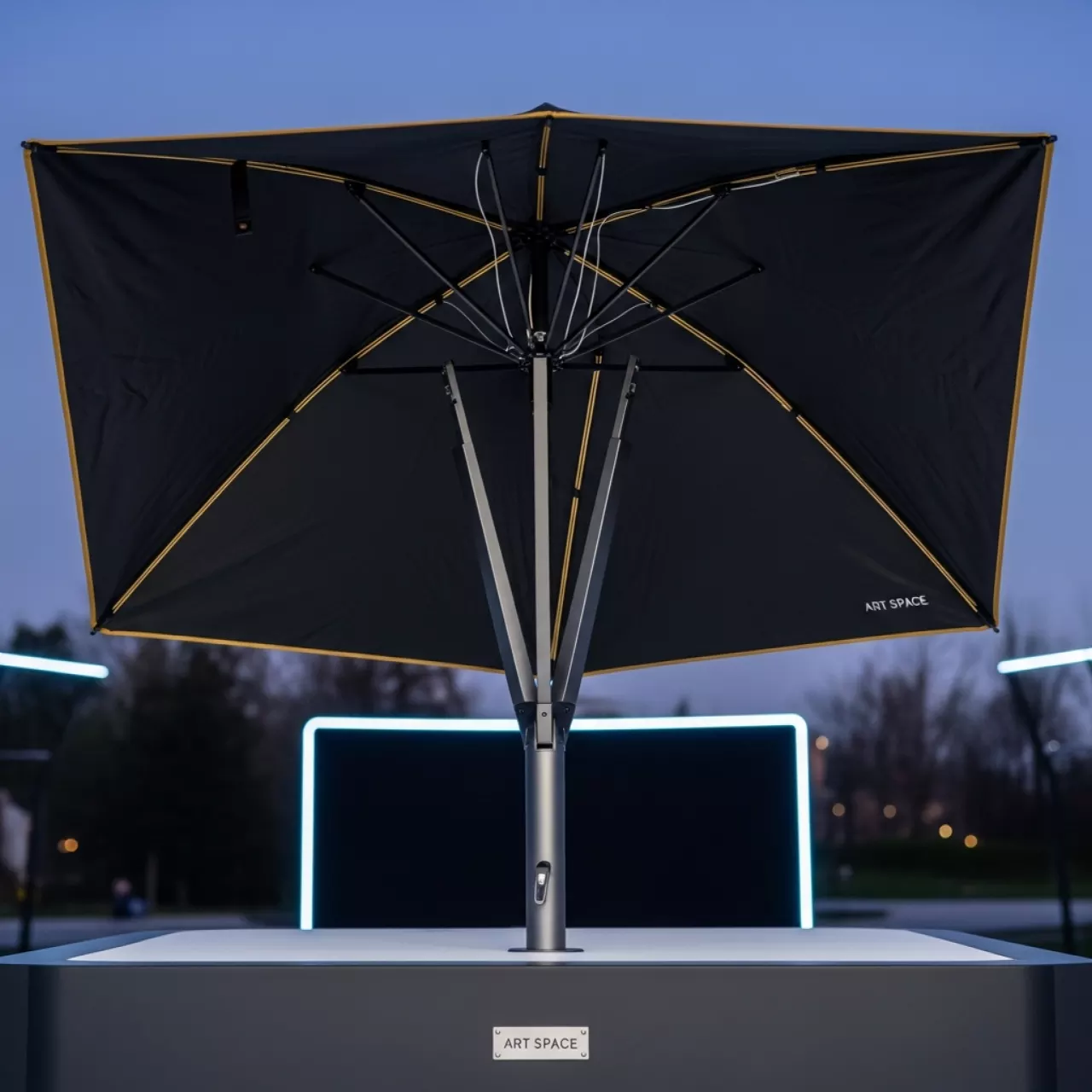 Аренда Зонт профессиональный двухкупольный Fellini Aluminium V в этно-парке «Моя Россия» — ART SPACE