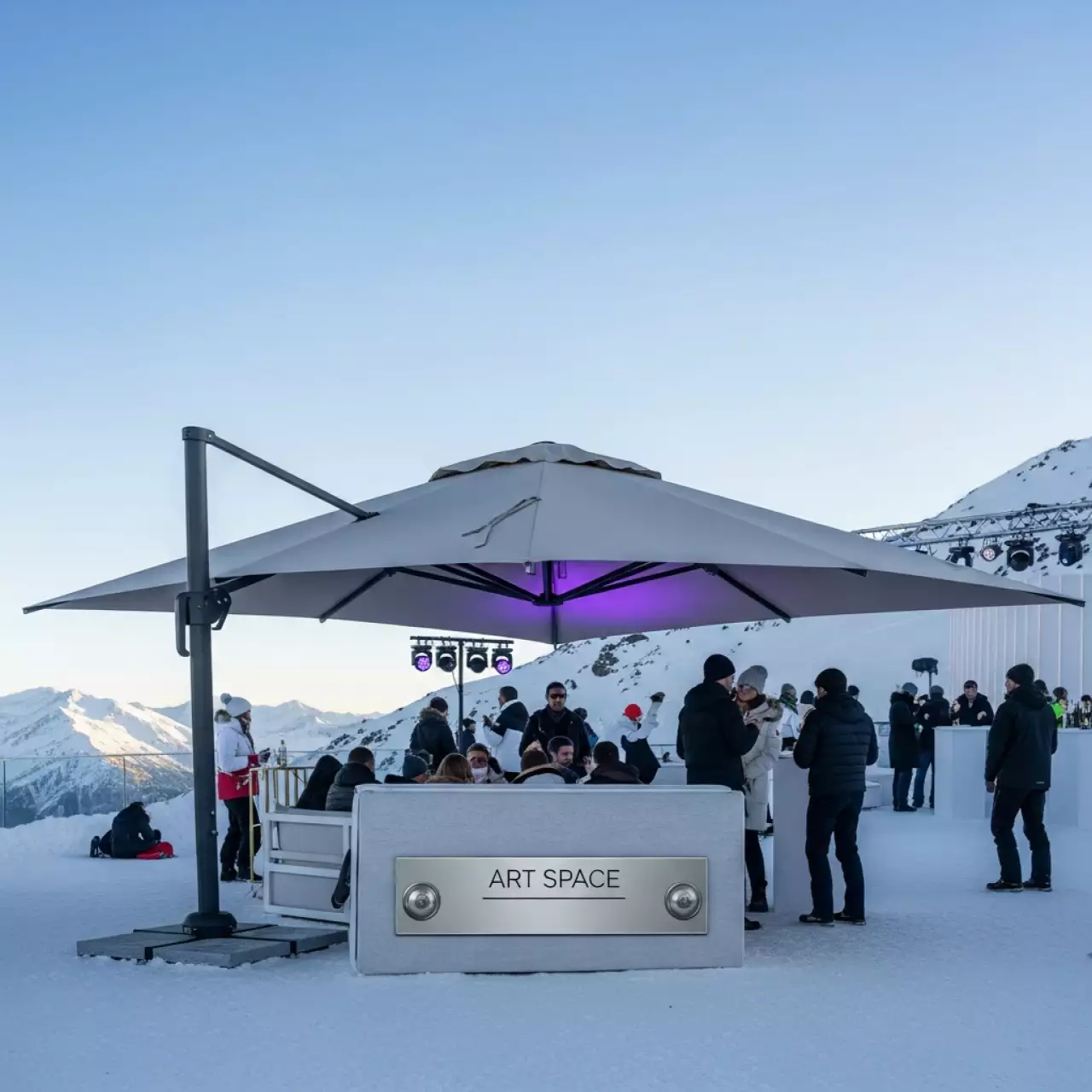 Аренда Зонт профессиональный Leonardo Braccio 4 м на площадке Rosa Peak (2320м) — ART SPACE