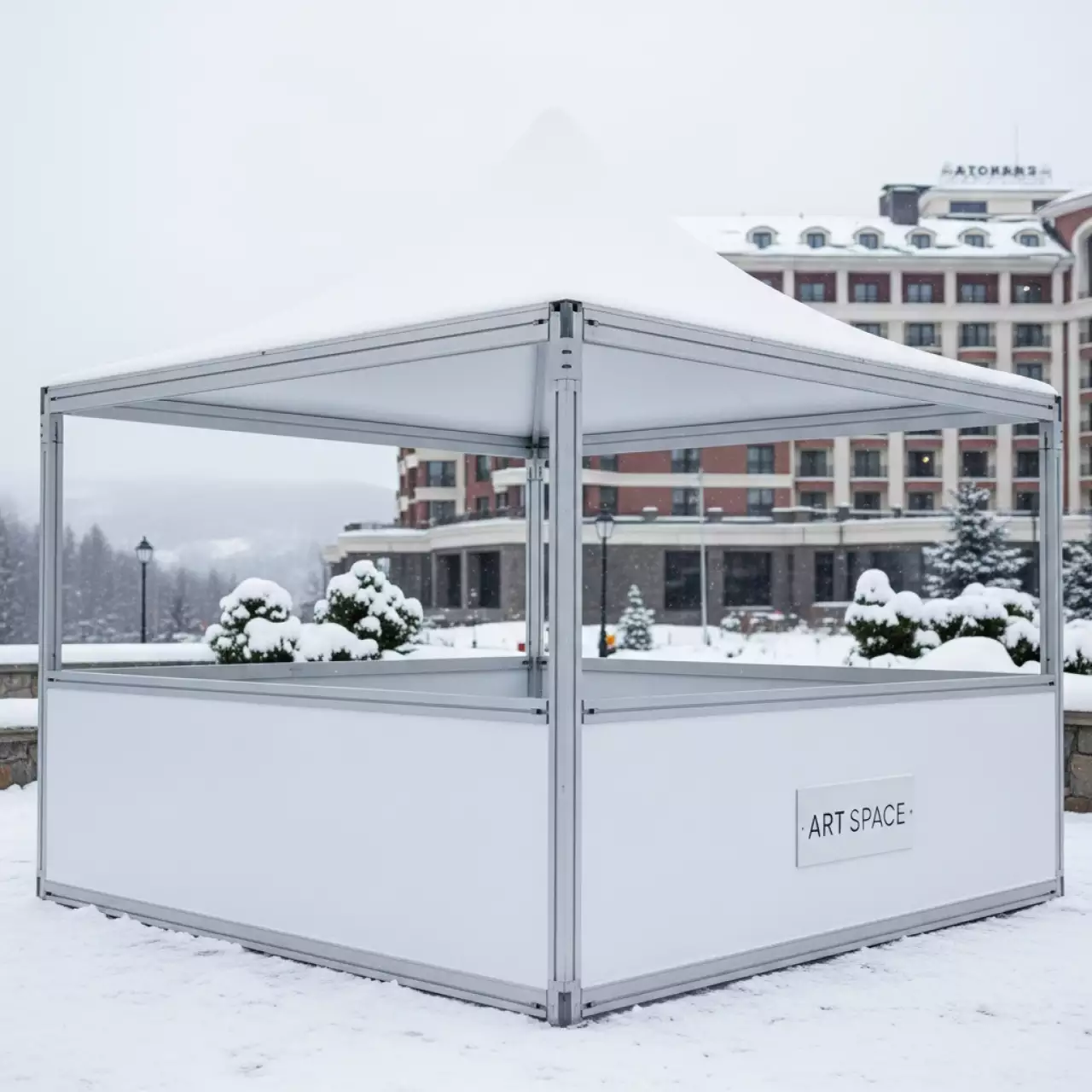 Аренда Зонт профессиональный Lido Starwhite 2,1x2,1 м в Sochi Marriott Krasnaya Polyana — ART SPACE