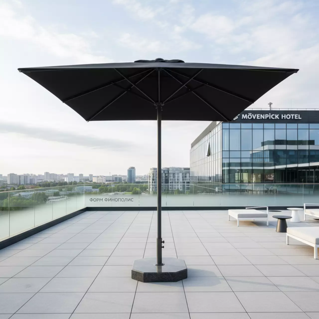 Аренда Зонт профессиональный MAESTRO 300 квадратный черный без волана в Mövenpick Hotel — ART SPACE