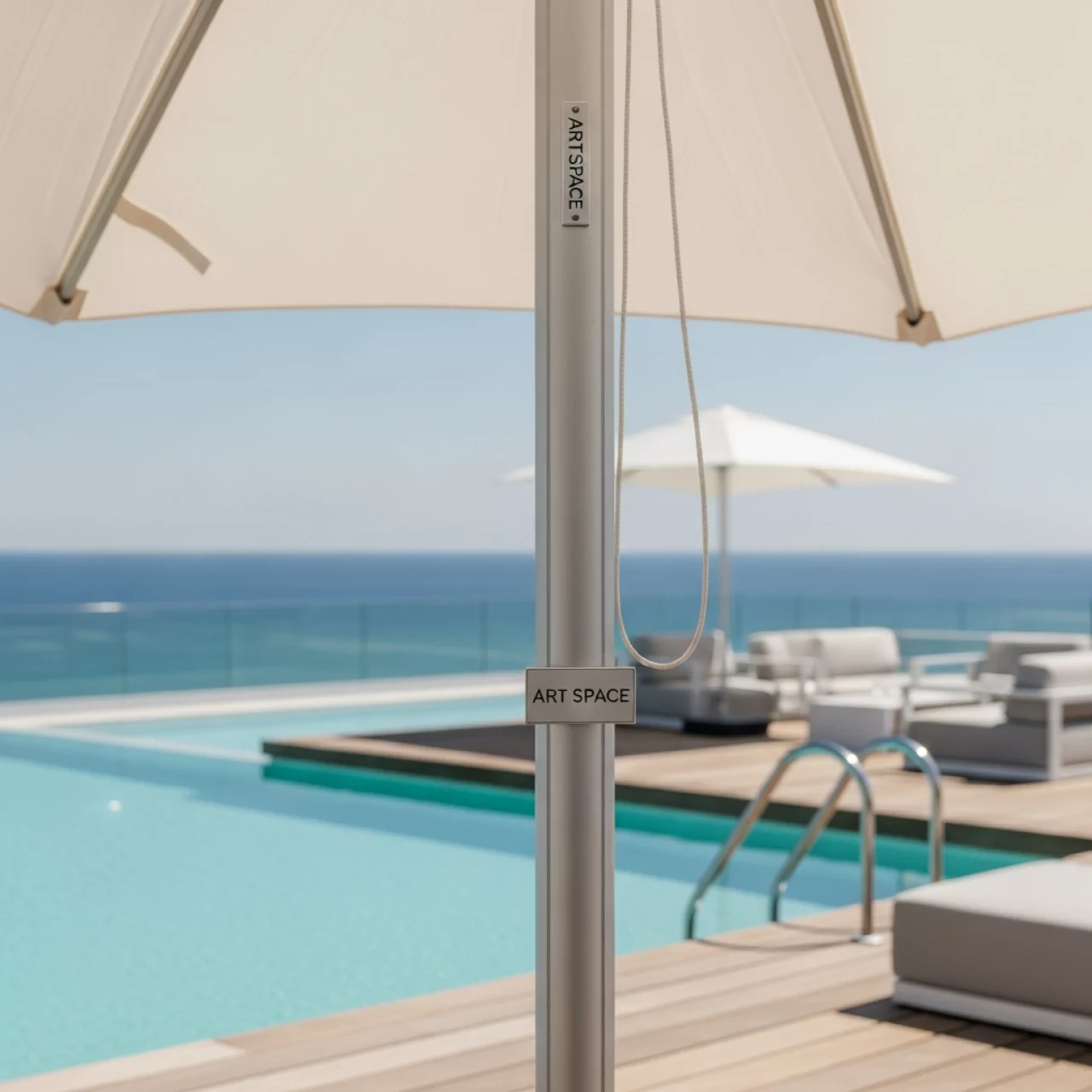 Аренда Зонт профессиональный Moonshadow Ø2,2 м в пляжном комплексе VinoGrad — ART SPACE