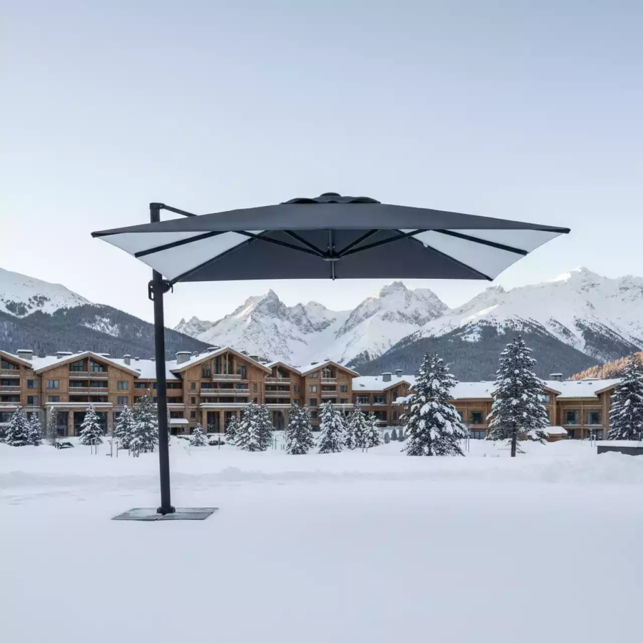 Аренда Зонт профессиональный Napoli Braccio 3х3 м в Поляна 1389 Отель и Спа — ART SPACE