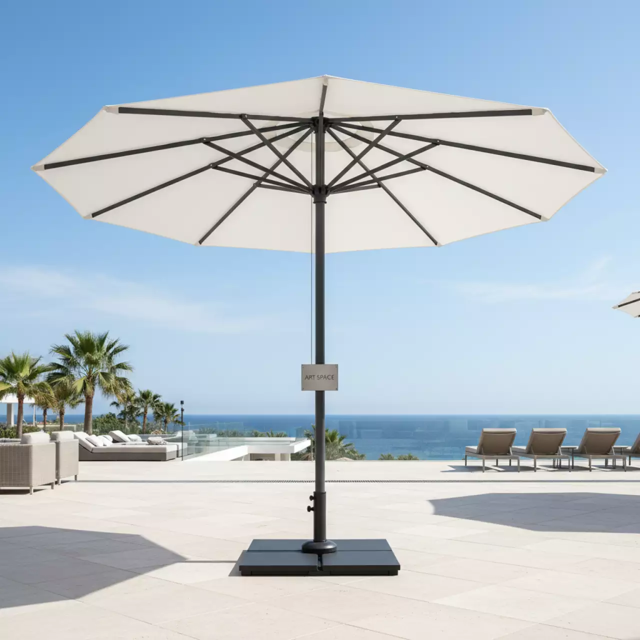 Аренда Зонт профессиональный телескопический диаметром 5 м Montecarlo в Karat Resort — ART SPACE