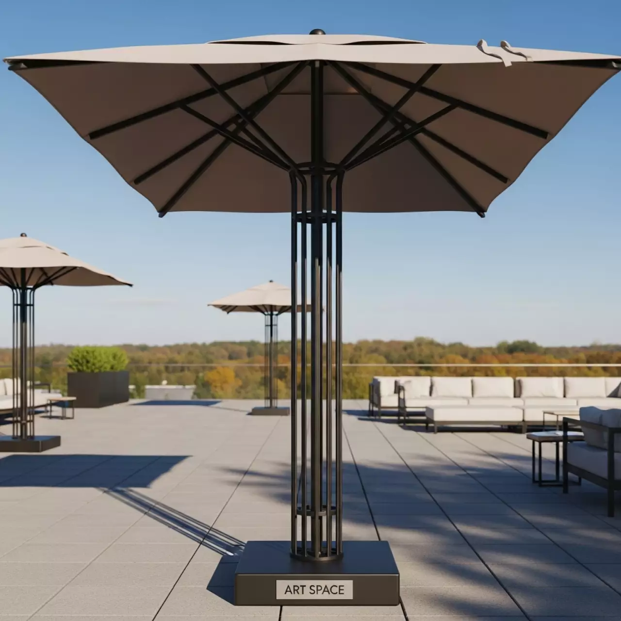 Аренда Зонт садовый бежевый в Bridge Resort — ART SPACE