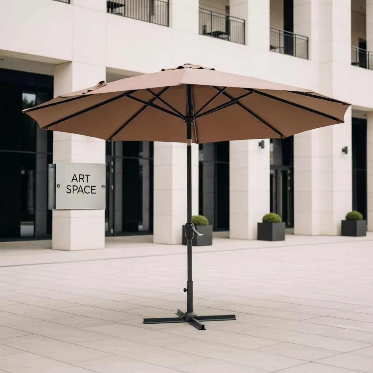 Аренда Зонт садовый Green Glade 4333 светло коричневый с крестовиной в Mantera Supreme — ART SPACE