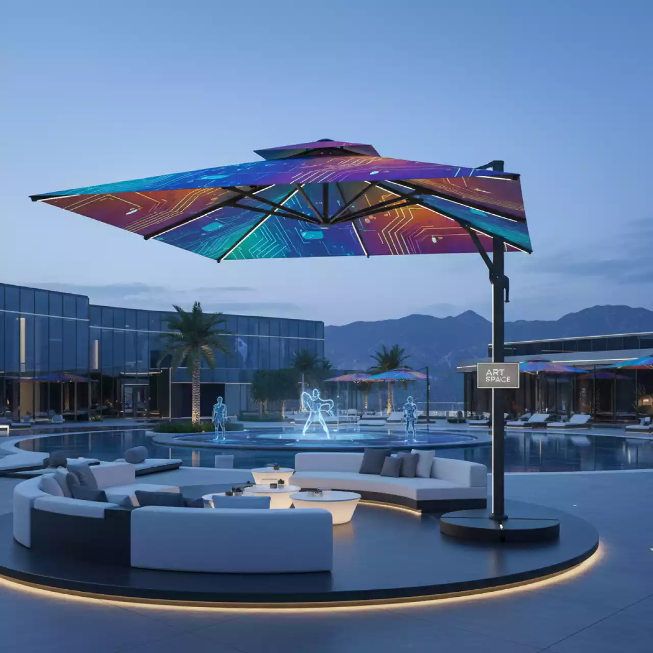 Аренда Зонт садовый Signoria 3х3 м в Karat Resort — ART SPACE