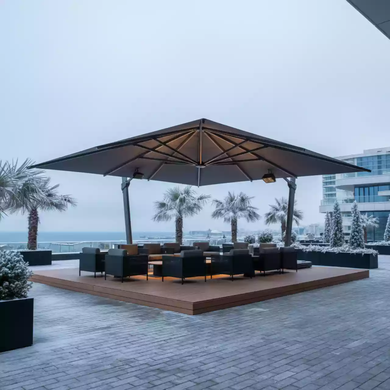 Аренда Зонт Talento Split 3,5х3,5 м в отеле Hyatt Regency Sochi — ART SPACE