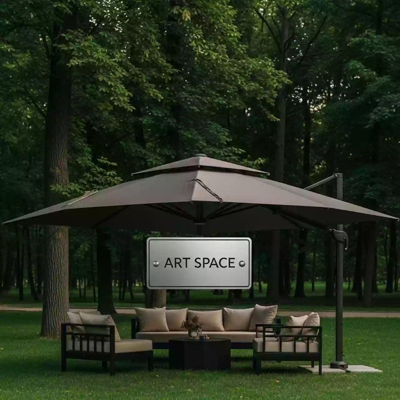 Аренда Зонт уличный 3х3 м в парке «Ривьера» — ART SPACE