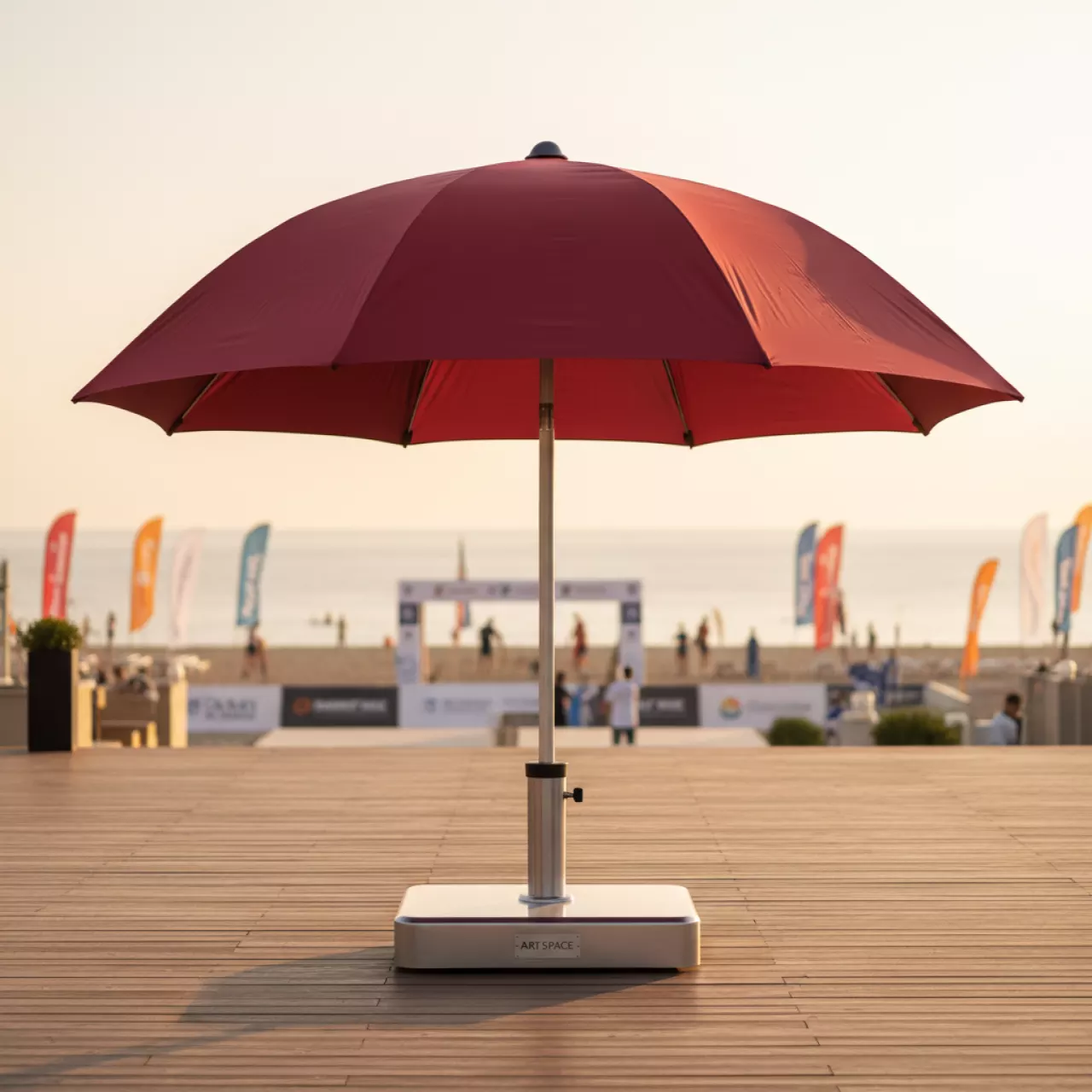 Аренда Зонт уличный D 250 см красный в пляжном комплексе VinoGrad — ART SPACE