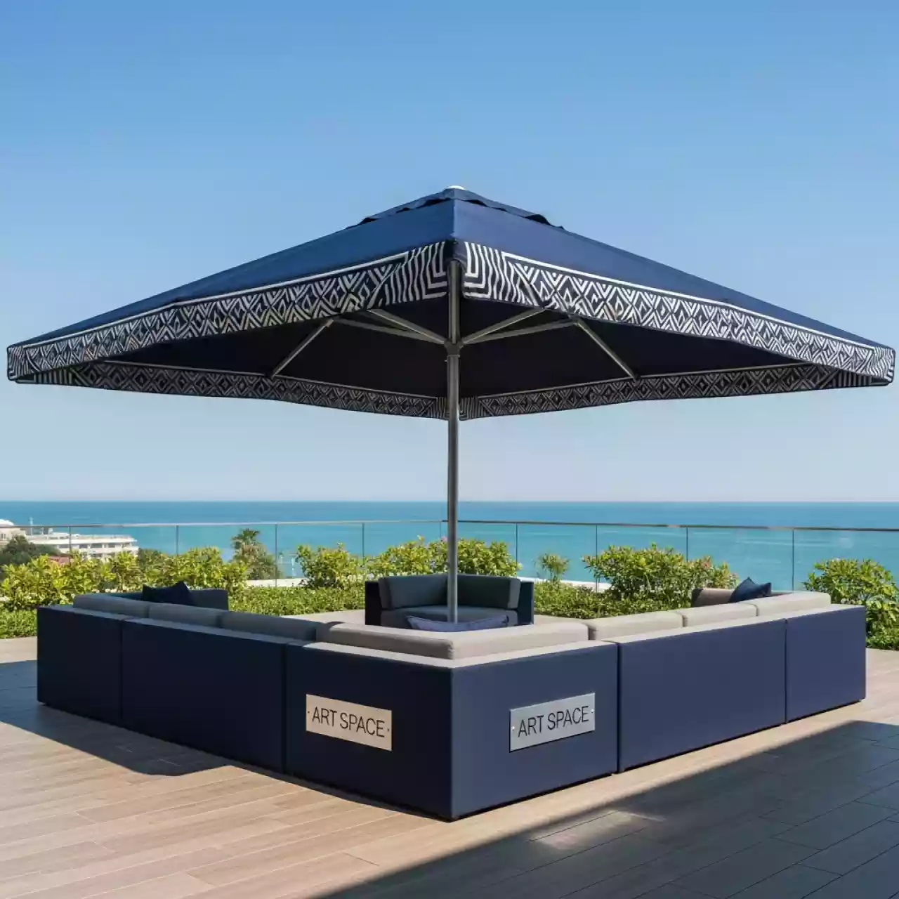 Аренда Зонт уличный Flamp 3х3 м влагостойкий в Гранд Отель Сочи — ART SPACE