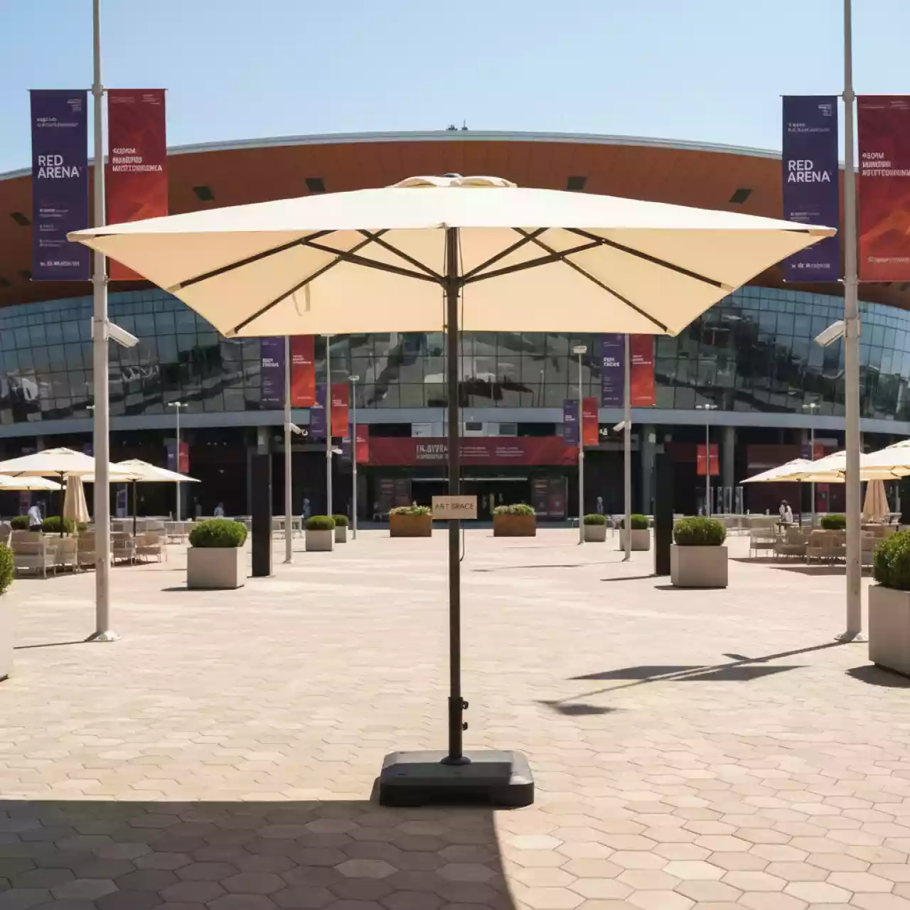 Аренда Зонт уличный угловой D250 см слоновая кость 06 328WT в Red Arena — ART SPACE