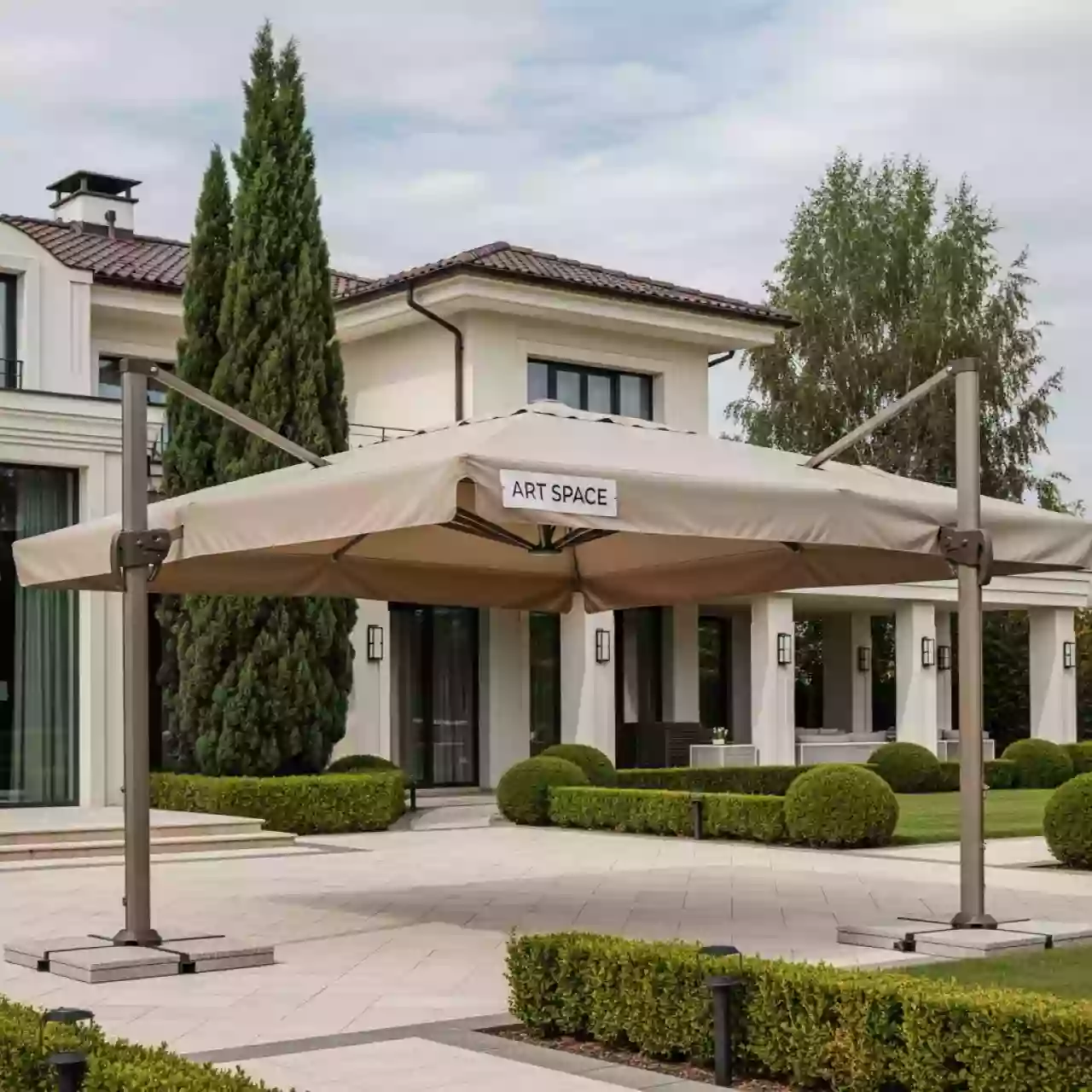 Аренда Зонт Валенсия 3х4 м песочный на вилле «Анна» — ART SPACE