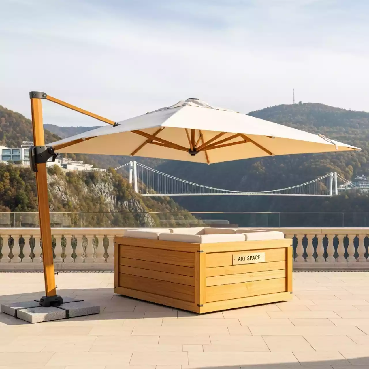 Аренда Зонта Astro Timber 3х4 м в Skypark Sochi — ART SPACE