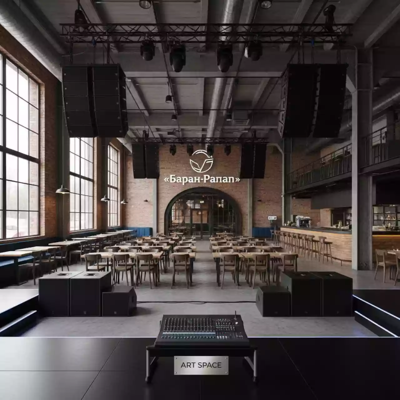 Аренда Звук 20 кВт в ресторане «Баран-Рапан» — ART SPACE
