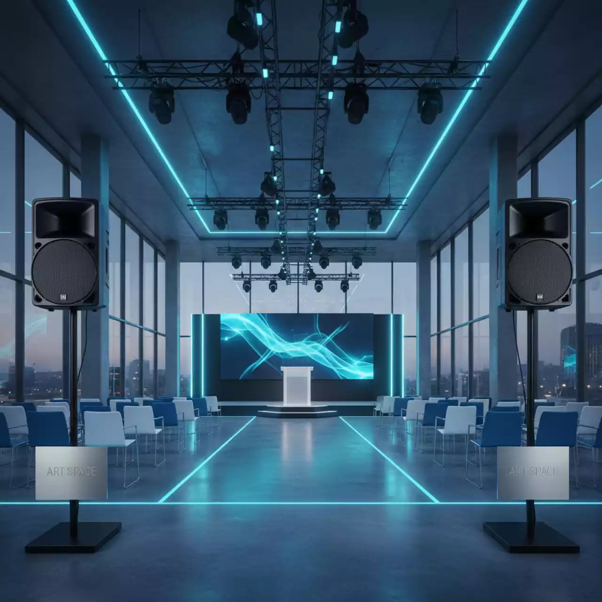 Аренда Звук Electro Voice 2 кВт в банкетном зале «Дельфин» — ART SPACE