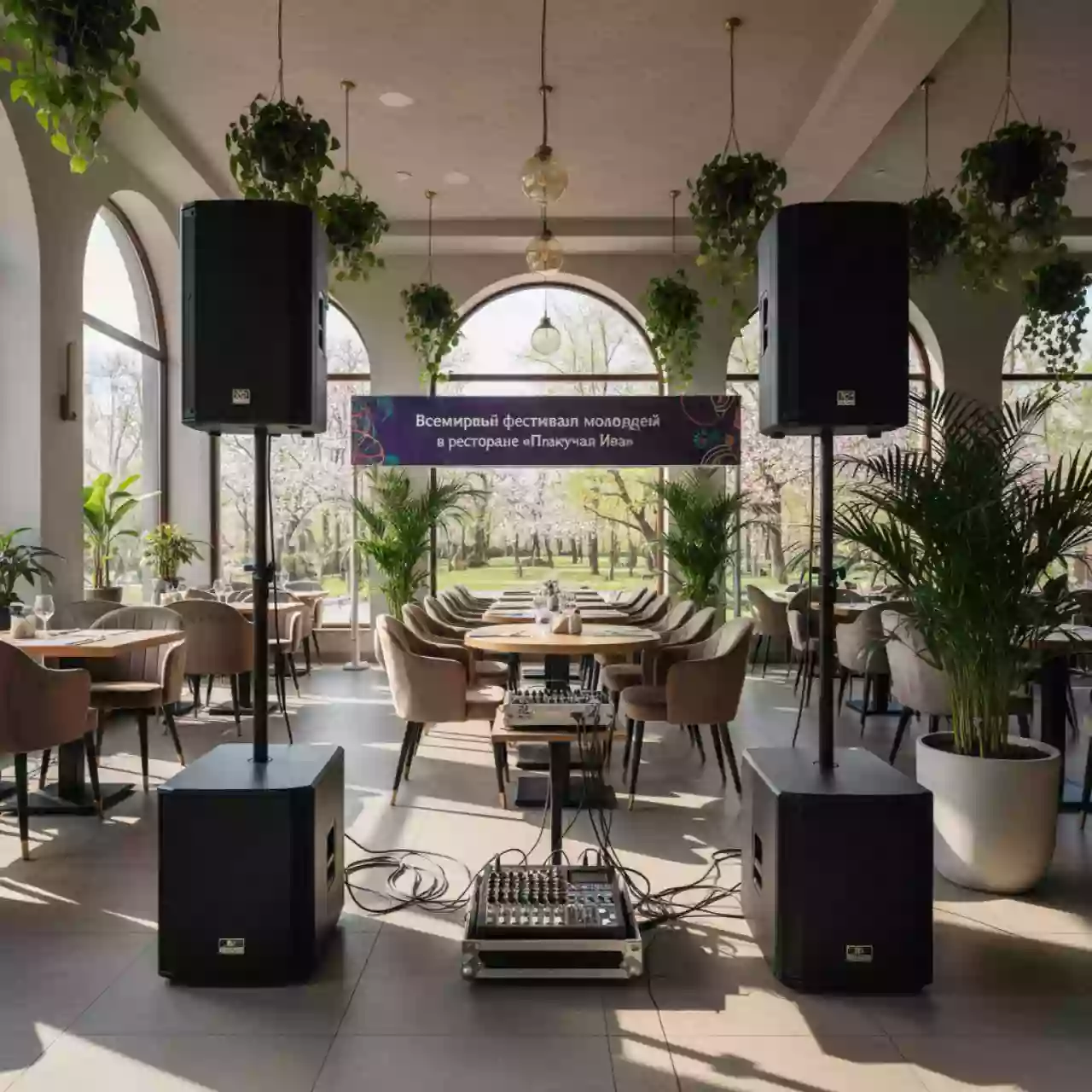Аренда Звуковой комплект 700 Вт для 10–35 человек в ресторане «Плакучая Ива» — ART SPACE