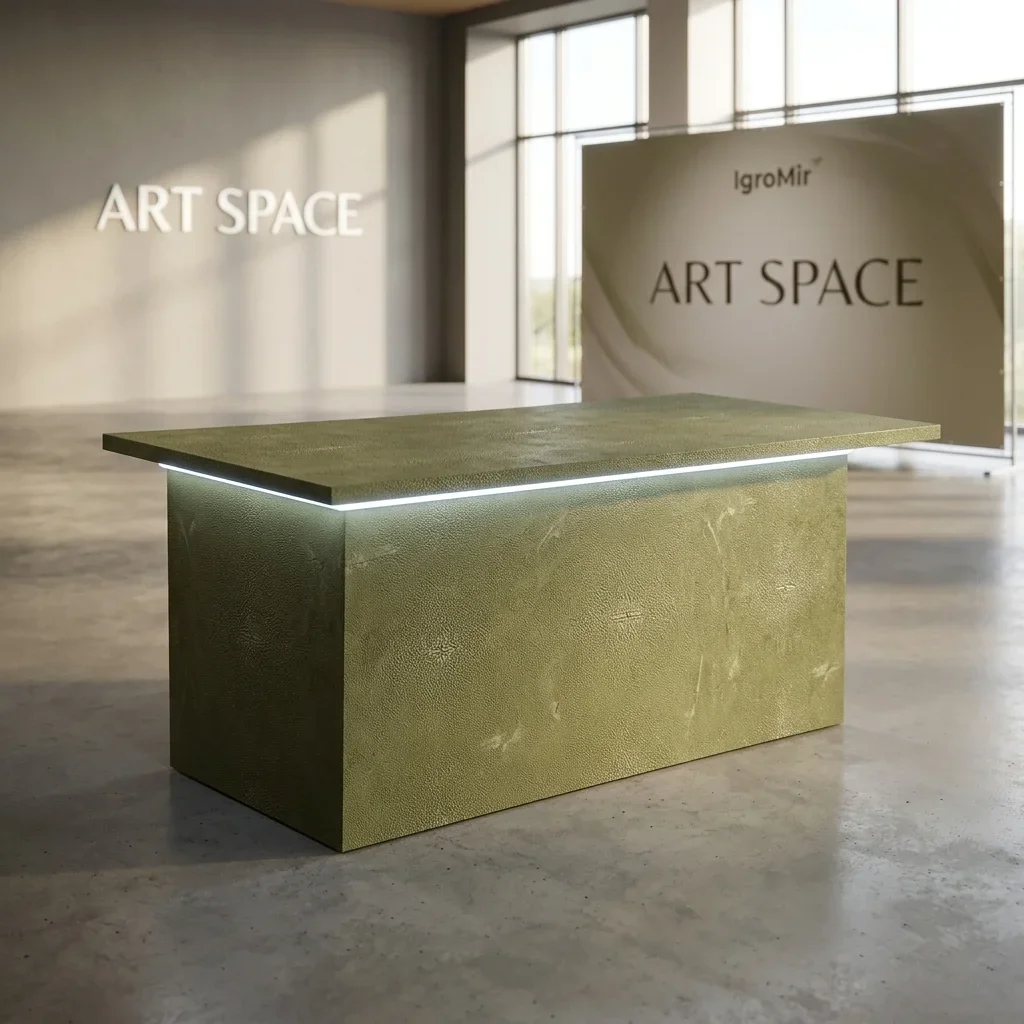 Аренда Белый глянцевый стол-президиум в Сочи ART SPACE
