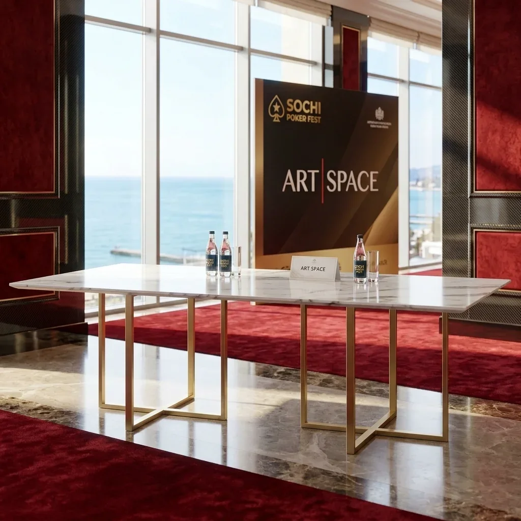 Аренда банкетного стола под мрамор в Сочи — ART SPACE