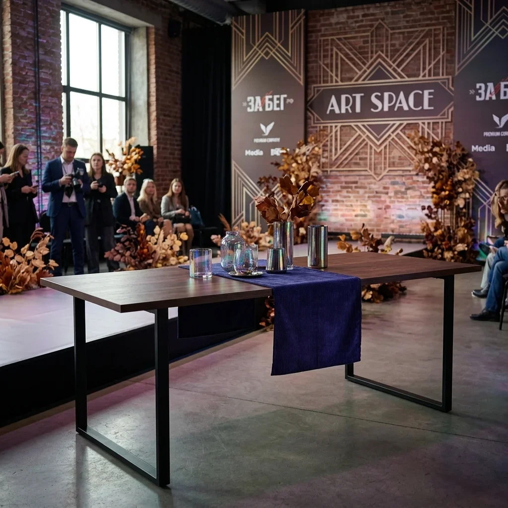Аренда банкетного стола в стиле лофт в Сочи — ART SPACE
