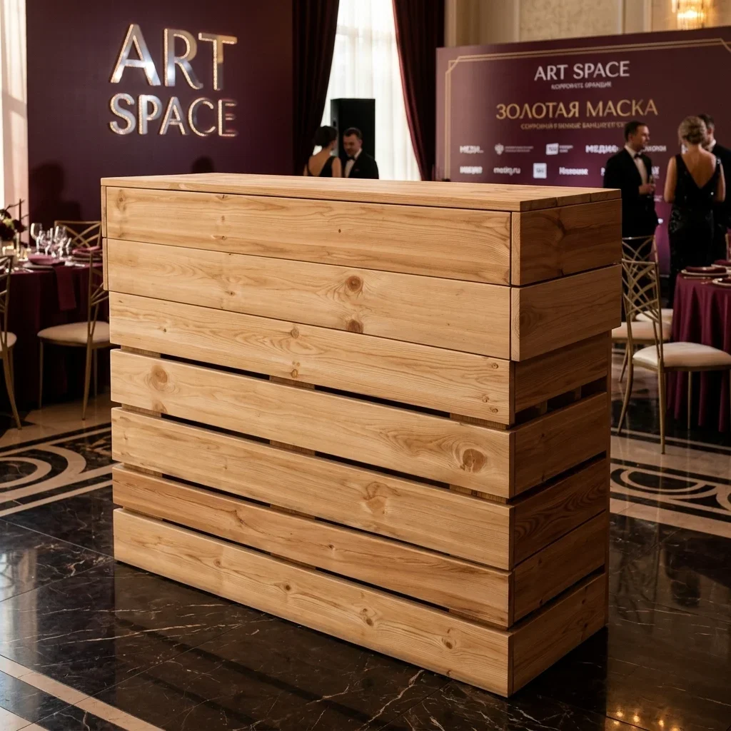 Аренда Барная стойка натурального цвета Сочи — ART SPACE