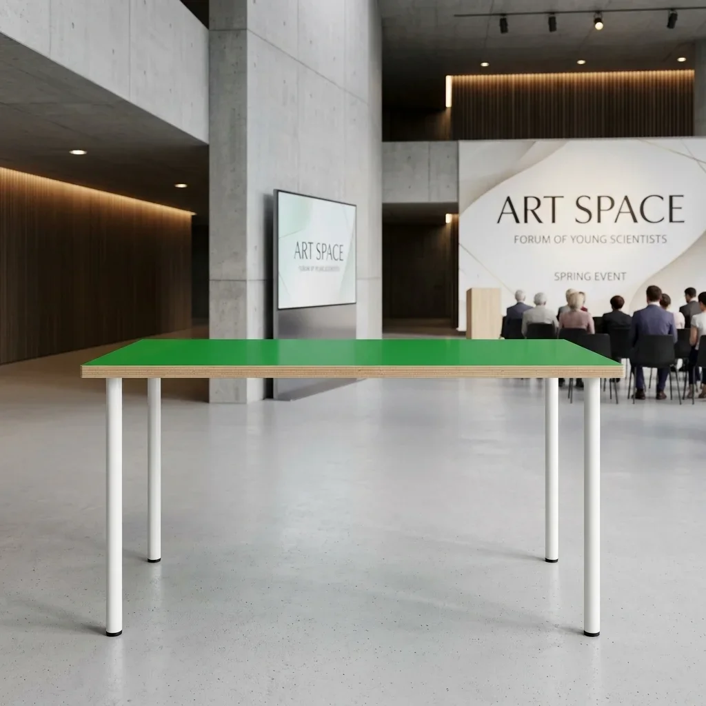 Аренда бело-зеленого стола в Сочи от компании ART SPACE