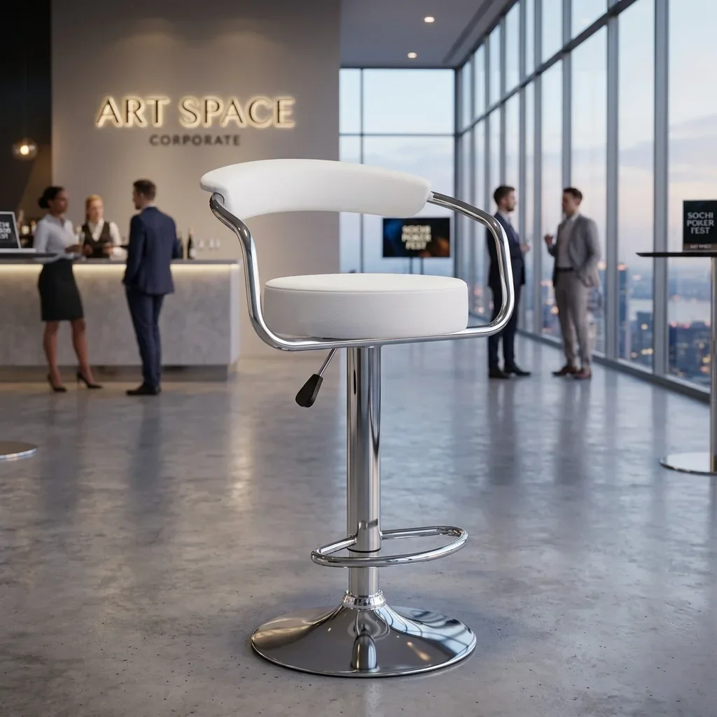 Аренда белого барного стула в Сочи в ART SPACE