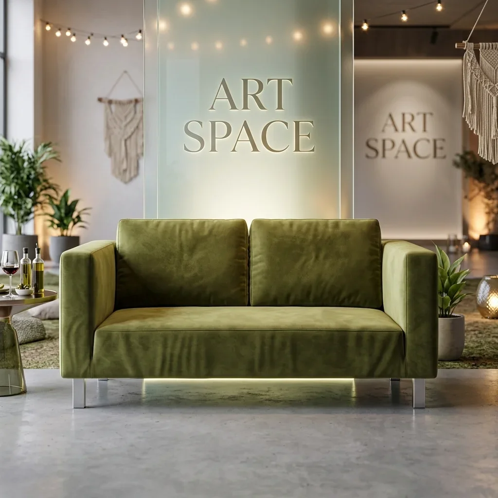 Аренда белого двухместного дивана в Сочи ART SPACE