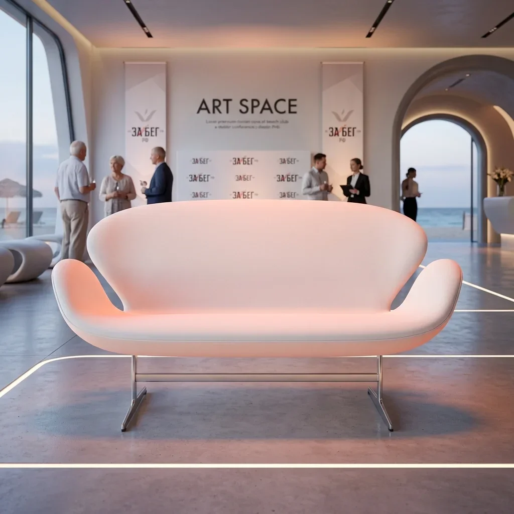 Аренда белого двухместного дивана в Сочи от ART SPACE