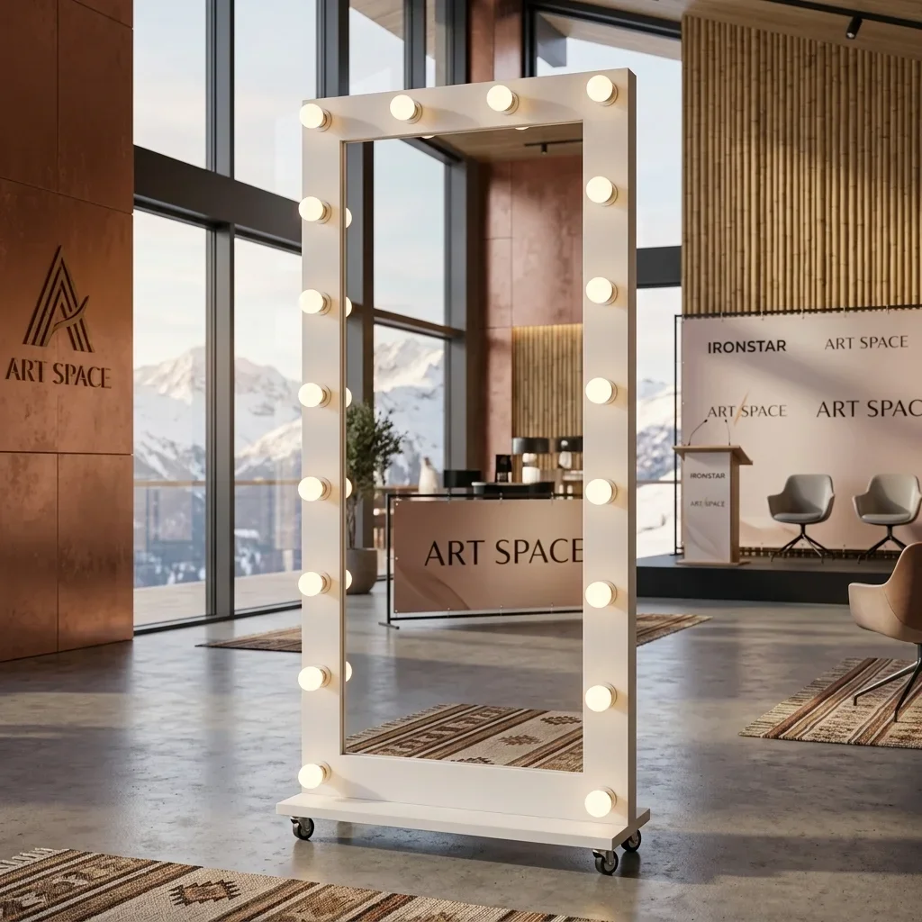 Аренда белого гримерного зеркала в Сочи в ART SPACE