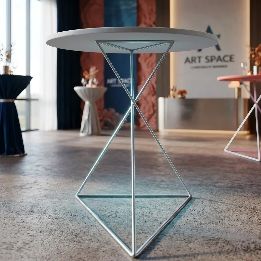Аренда белого стола Crystal White в Сочи от ART SPACE