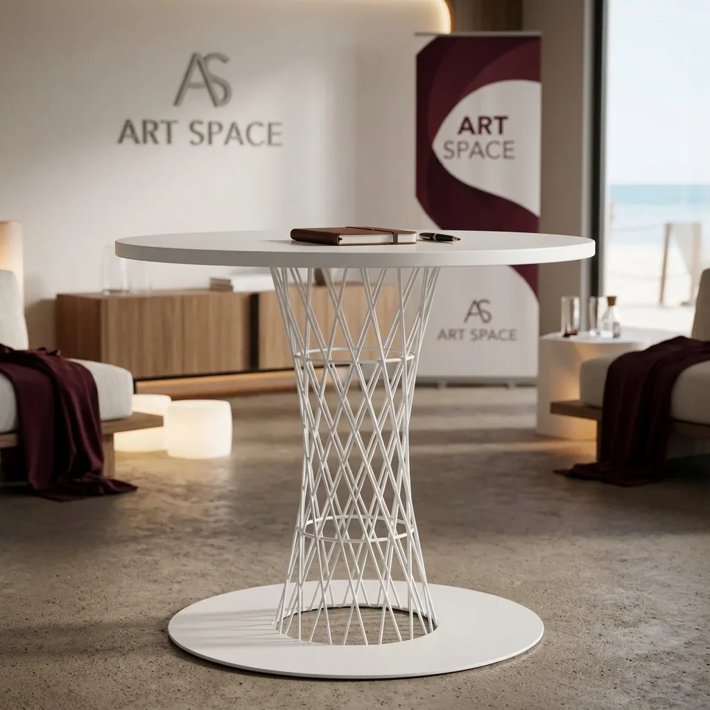 Аренда белого стола Cyclon в Сочи от ART SPACE