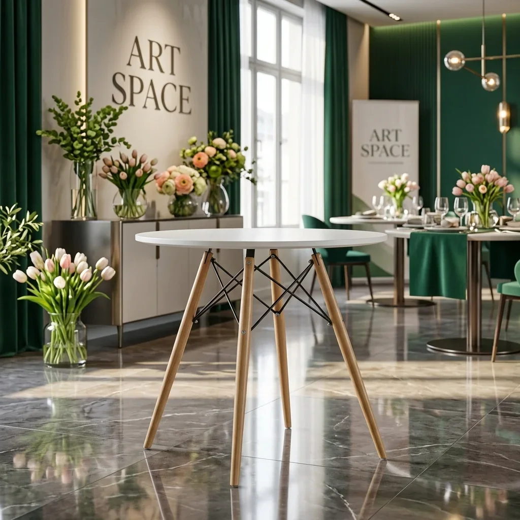 Аренда белого стола Эймс в Сочи — ART SPACE