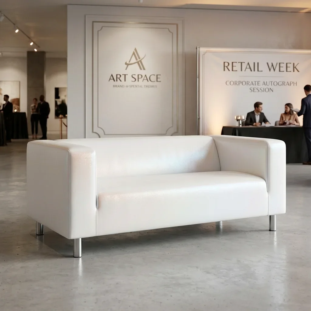 Аренда белого трехместного дивана в Сочи | ART SPACE