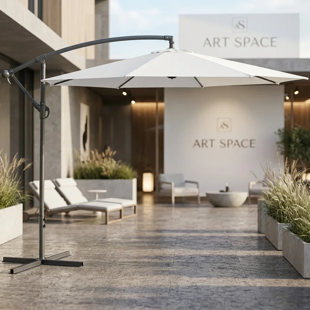 Аренда белого уличного зонта в Сочи ART SPACE