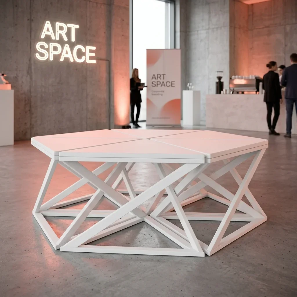 Аренда белого журнального стола в Сочи от ART SPACE