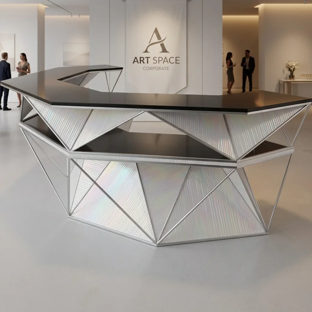 Аренда белой барной стойки Hexagon в Сочи — ART SPACE