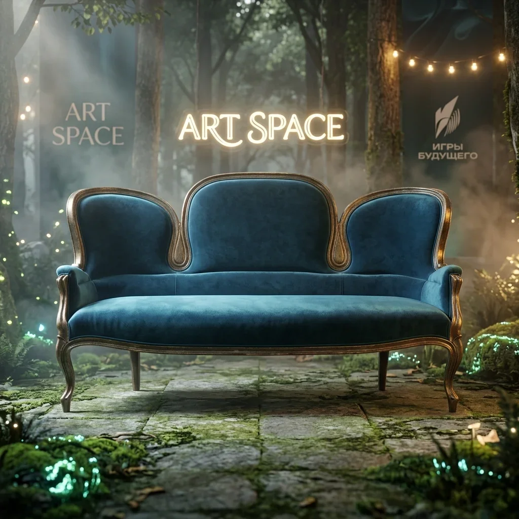 Аренда бирюзового трехместного дивана в Сочи от ART SPACE