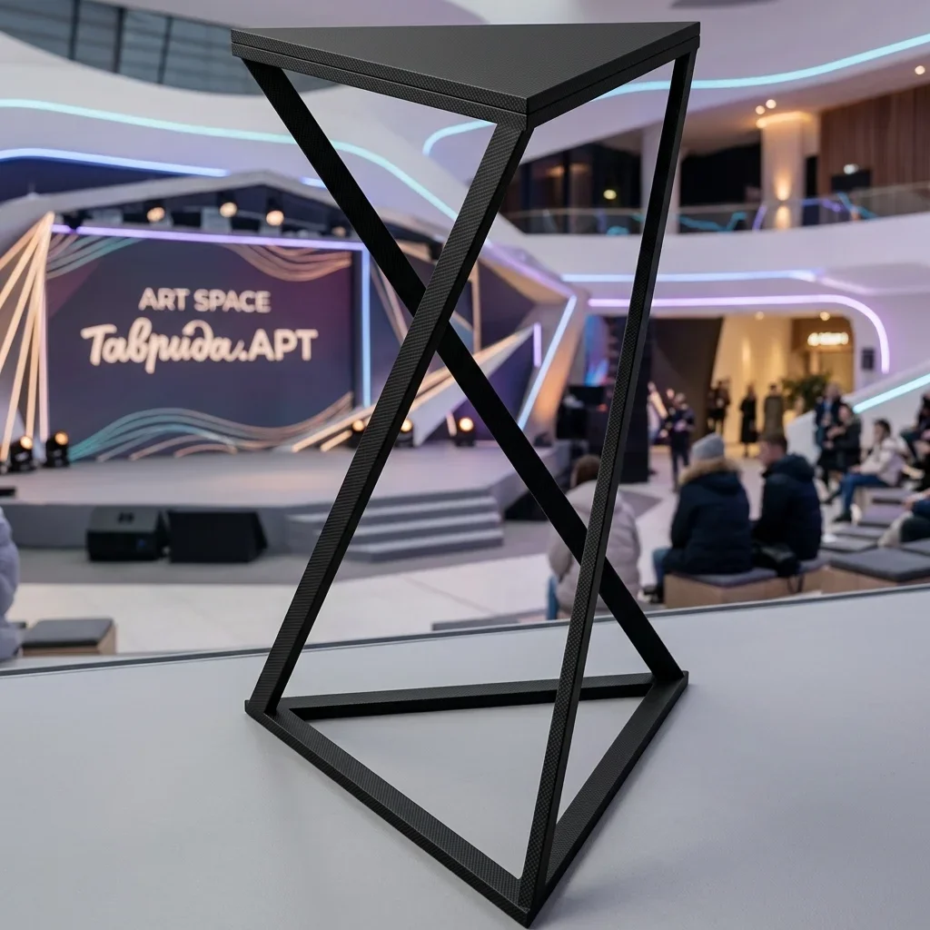 Аренда черного фуршетного стола Triangle в Сочи