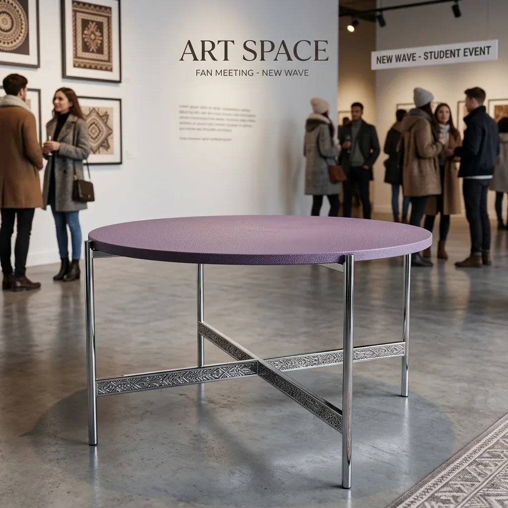 Аренда черного круглого журнального стола в Сочи | ART SPACE